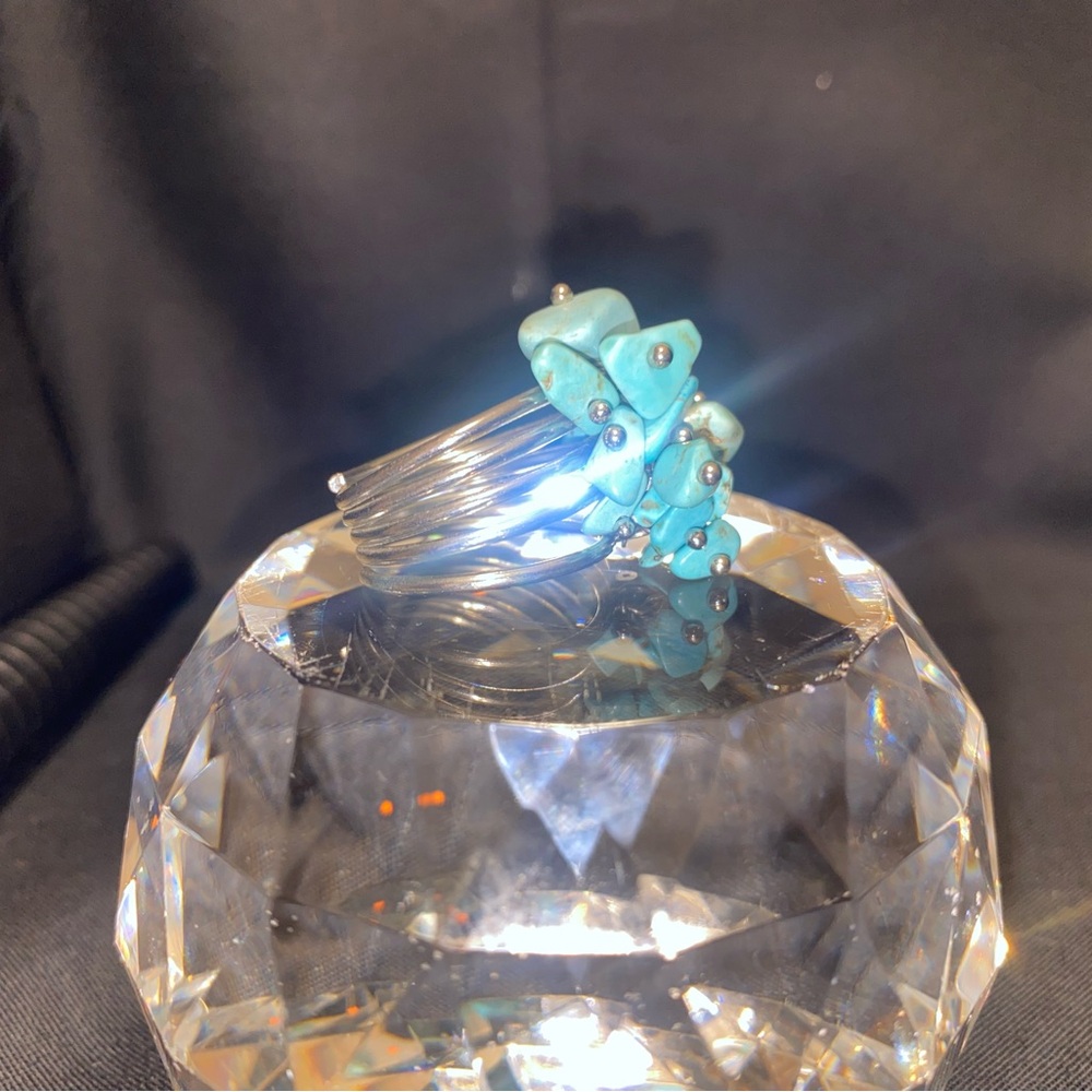 Turquoise Silver Ring - Picture 9 of 9
